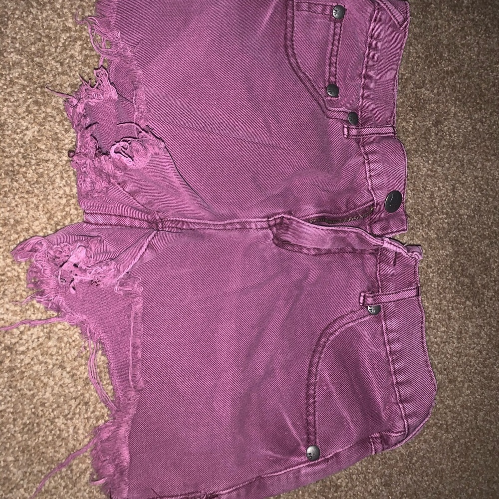 Free people maroon shorts size 26
